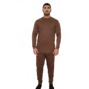 بيجامه شتوي بني محروق